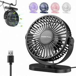 Sweetfull Portable Mini Desk Fan – Quiet, Dual-Purpose