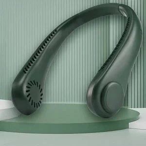USB Rechargeable Portable Hanging Neck Fan – 360° Cooling, 3 Speeds