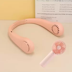 Portable Neck & Hand Fan Kit – USB Rechargeable, 3 Speeds