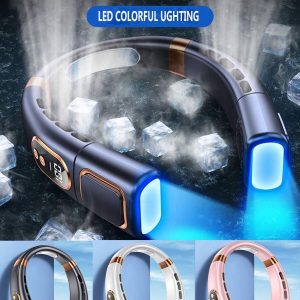 Bladeless Neck Fan 1500mAh – 5 Speeds, LED Display