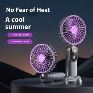 Portable Desk Fan – Silent, USB Powered, Adjustable Speed